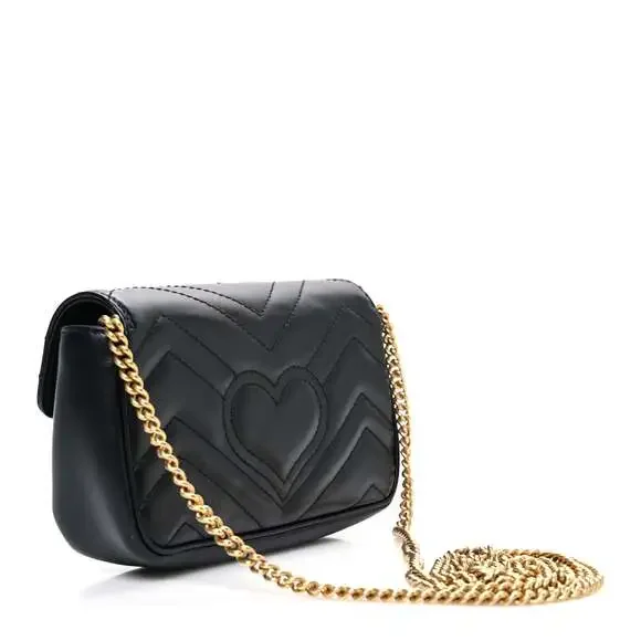 Gucci Calfskin Matelasse Super Mini Gg #234482G11B - Picture 3 of 11